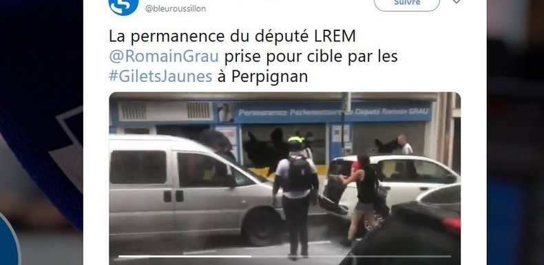 La permanence d’un député La République en marche à Perpignan saccagée (VIDEO)