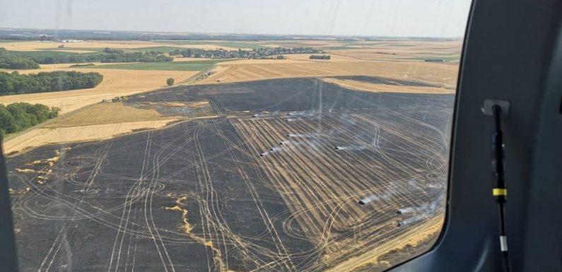 Essonne: Trois incendies dans la journée, 300 hectares de terres agricoles partent en fumée