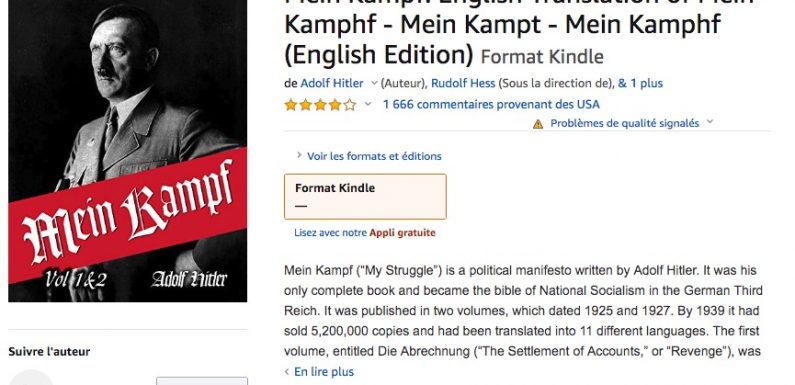 Une édition de Mein Kampf en vente, presque présentée par Hitler