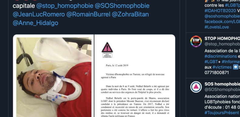 Condamné pour homosexualité en Tunisie, un militant LGBT se fait agresser en pleine rue à Paris