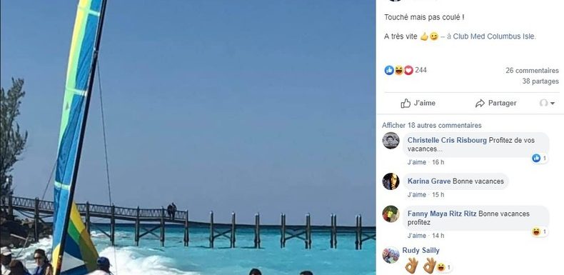 «Touché mais pas coulé» : révoqué, le maire d’Hesdin publie une photo de lui… aux Bahamas