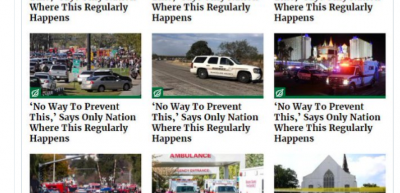 «No way to prevent this»… À chaque tuerie de masse aux Etats-Unis, un site parodique publie le même article