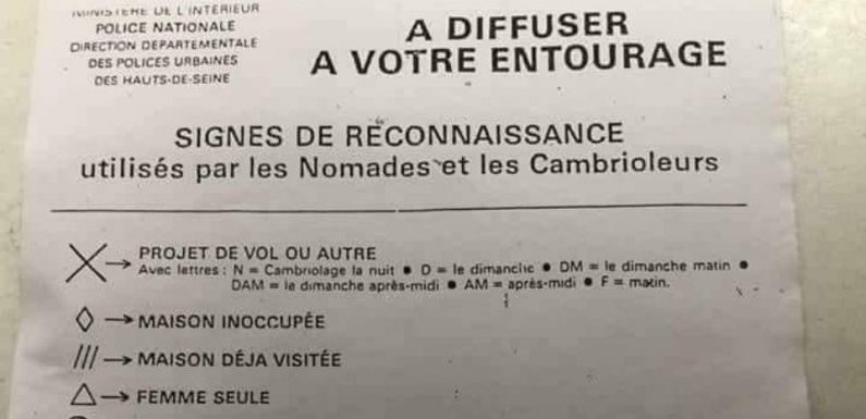Cette liste de symboles de reconnaissance est-elle vraiment utilisée par les cambrioleurs ?