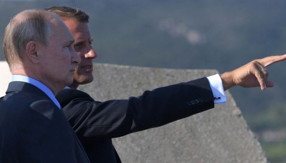 Harmony and discord as Putin meets Macron in south of France