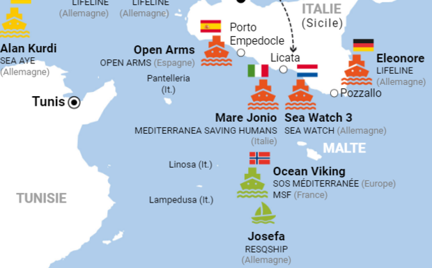 Que sait-on des bateaux qui aident les migrants en Méditerranée?