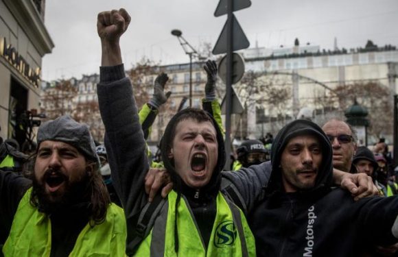 Paris police use tear gas to prevent yellow vest protests