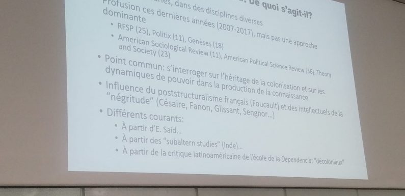 L’influence de la pensée “décoloniale” à l’Université Lyon 2