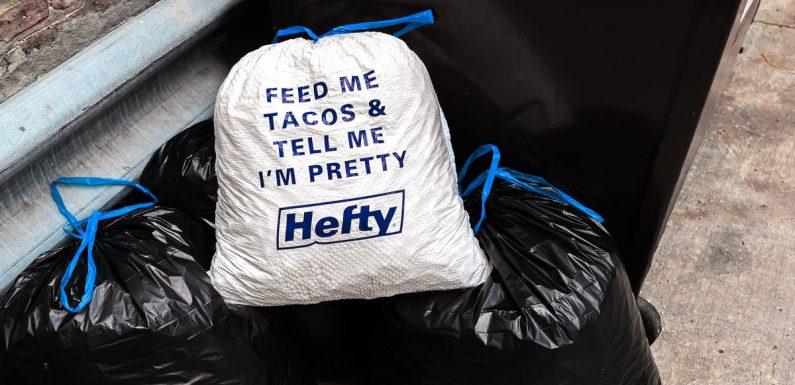 Hefty launches &lsquo;talking trash bags&rsquo; for millennials, with phrases like &lsquo;I&rsquo;m so trashy&rsquo; and &lsquo;Feed me tacos & tell me I&rsquo;m pretty&rsquo;