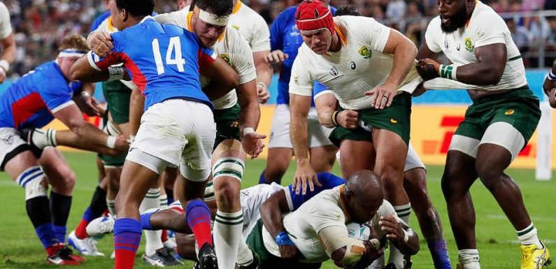 Afrique du Sud – Namibie / Coupe du monde de rugby EN DIRECT : Les Springboks assurent le bonus offensif… Sympa cet entraînement…