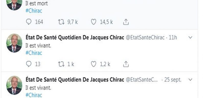 Mort de Jacques Chirac : Un internaute dénonce « l&rsquo;absurdité de Twitter » en publiant chaque jour la même phrase sur l&rsquo;ex-président