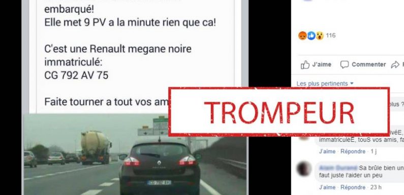 Non, cette Mégane n’est pas une voiture-radar ne vient pas de débarquer sur les routes françaises