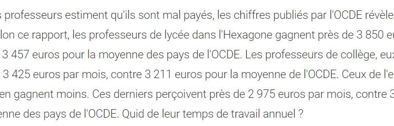 Salaire des profs : incompétence et manipulations sur LCI (et ailleurs)