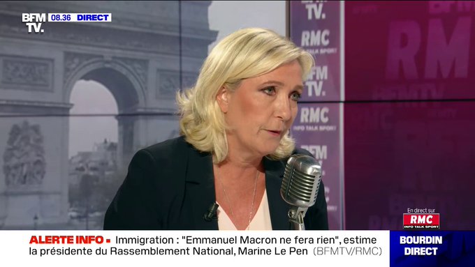 Marine Le Pen demande un référendum sur le droit du sol et le regroupement familial