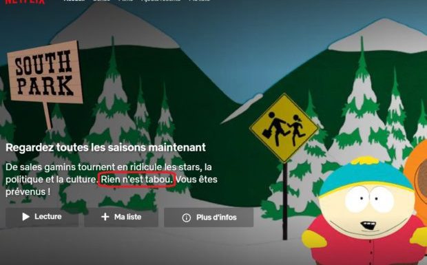 Netflix diffuse désormais 7 saisons de South Park « où rien n’est tabou », mais retire 10 épisodes (màj : réponse de Netflix France : c’est une décision du CSA)