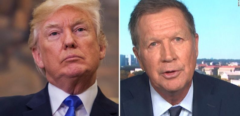 Former Republican Ohio Gov. John Kasich says he’s now for impeaching Trump