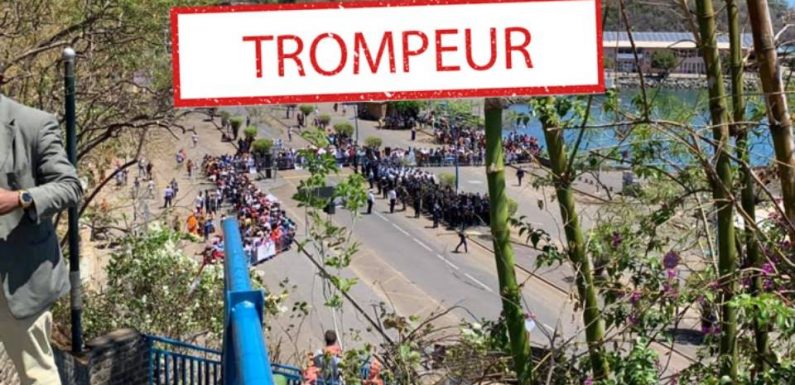 Cette photo montre-t-elle vraiment la foule qui a accueilli Macron à Mayotte ?