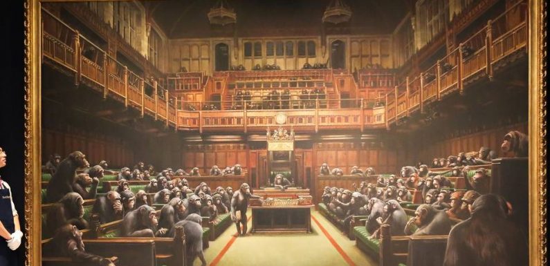 Banksy: Le Parlement des singes adjugé 11,1 millions d’euros, un record pour l’artiste