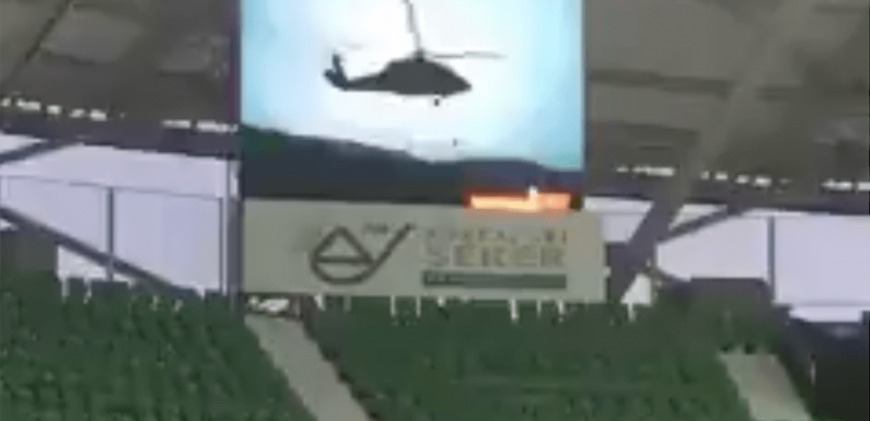Turkish military operation footage screened in stadium before Amedspor match