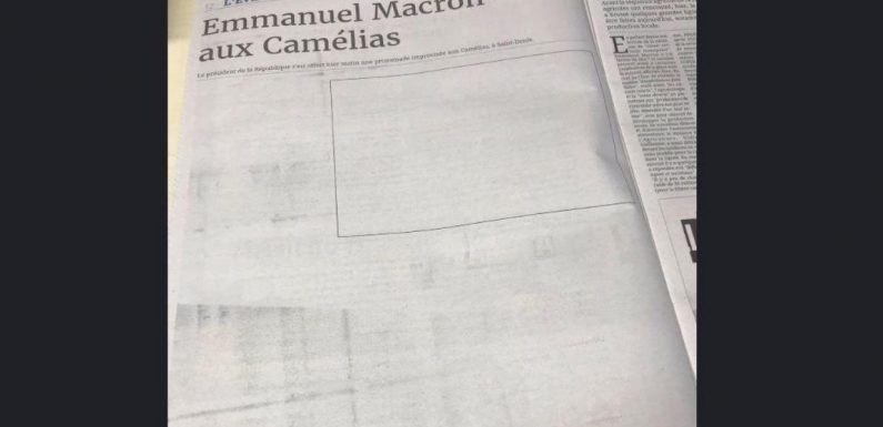 Exclu d’une visite par la présidence, le Journal de la Réunion publie une page blanche