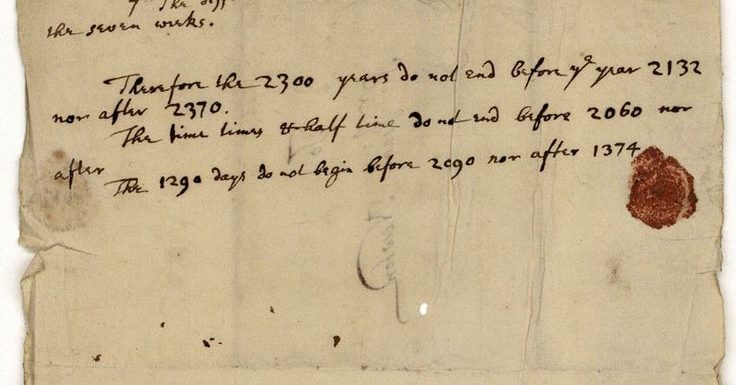 In 1704, Isaac Newton Predicts the World Will End in 2060