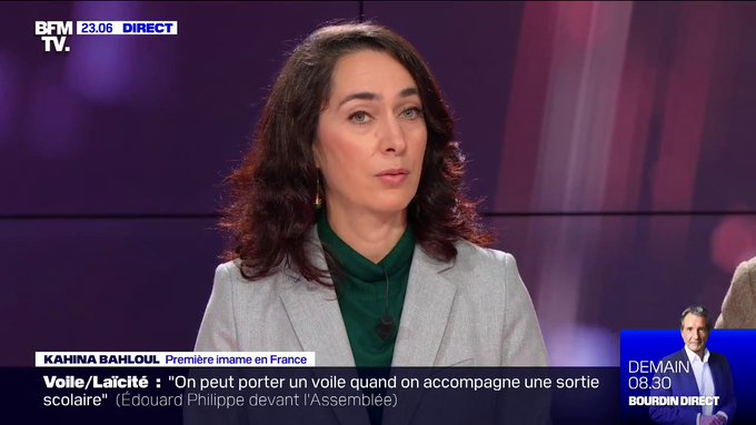 Kahina Bahloul, imame : L’accompagnatrice en hijab « était là dans une démarche républicaine »