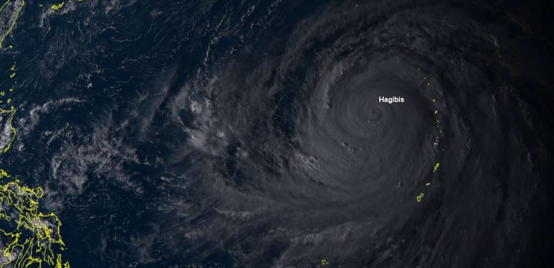 Depuis l’espace, le super-typhon Hagibis apparaît comme un monstre