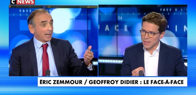 Débat entre Eric Zemmour et Geoffroy Didier sur l’avenir de la droite