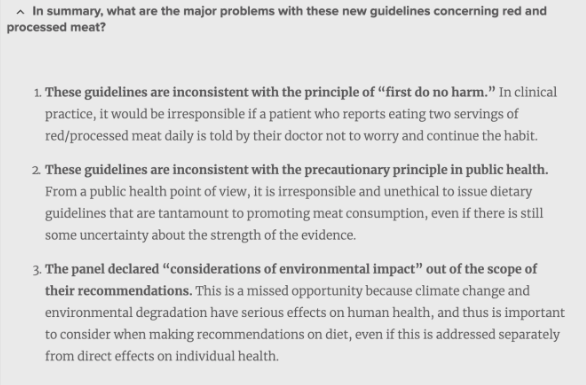 Viande : des contre-indications plus politiques que médicales ?