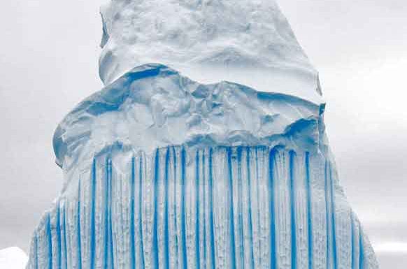 Antarctica’s amazing striped icebergs