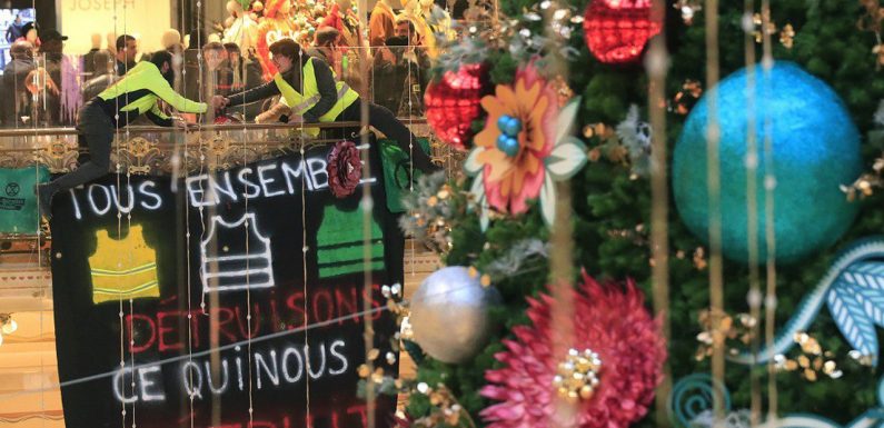 Les Galeries Lafayette fermées pour la journée après une intrusion de « gilets jaunes »