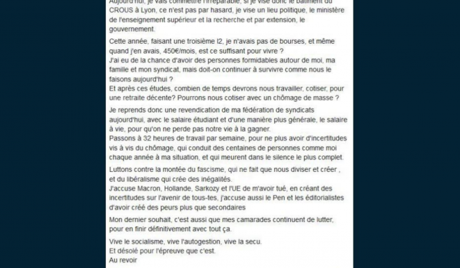 Anas, 22 ans, s’immole par le feu et nous regardons ailleurs – Par David Dufresne