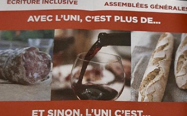 Lyon : un syndicat étudiant accusé d’islamophobie après un tract saucisson-vin-baguette