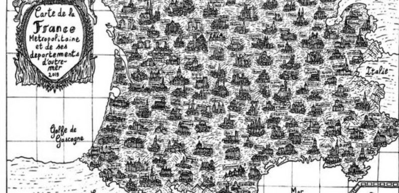 Une incroyable carte de France dessinée à l’encre de Chine par un étudiant fascine les internautes