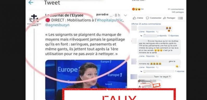 Agnès Buzyn fustigeant les soignants qui « gaspillent » du matériel ? La citation est inventée
