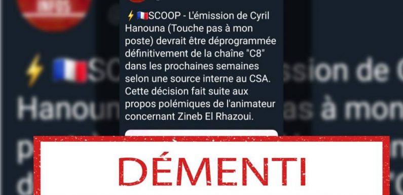 « Touche pas à mon poste » déprogrammée ? Cyril Hanouna dément
