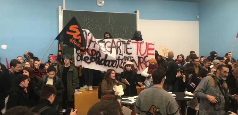 VIDEO. Etudiants en précarité, amphi envahi et Hollande exfiltré… Folle journée à l’université de Lille