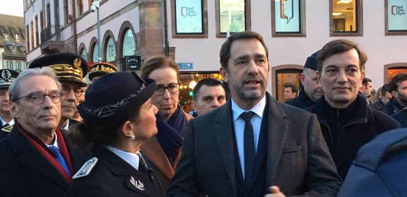 Strasbourg : Le ministre de l&rsquo;Intérieur Christophe Castaner venu adresser « message de sérénité » au marché de Noël