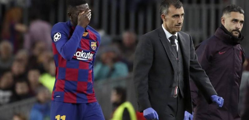 Ligue des champions : Dembélé sort en larmes après sa 150e blessure musculaire avec le Barça