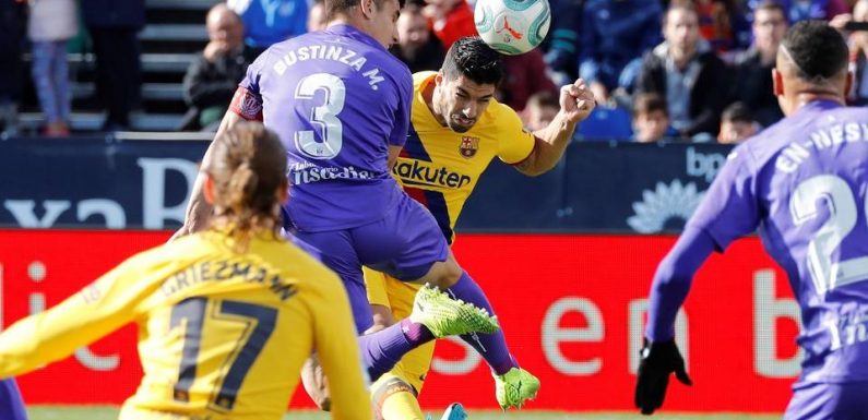 Liga: Le Barça gagne petitement chez la lanterne rouge malgré l&rsquo;inédit quatuor Messi-Suarez-Griezmann-Dembélé