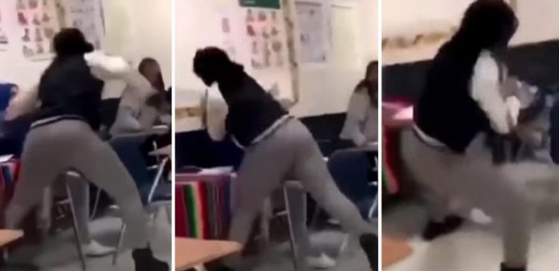 L’horreur à l’école: Tiffani, une enseignante de 32 ans, s’en prend violemment à une élève (15), la jette au sol et la tabasse! (vidéo choc)