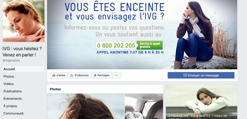 Le gouvernement est interpellé sur les publicités ciblées anti-IVG sur Facebook