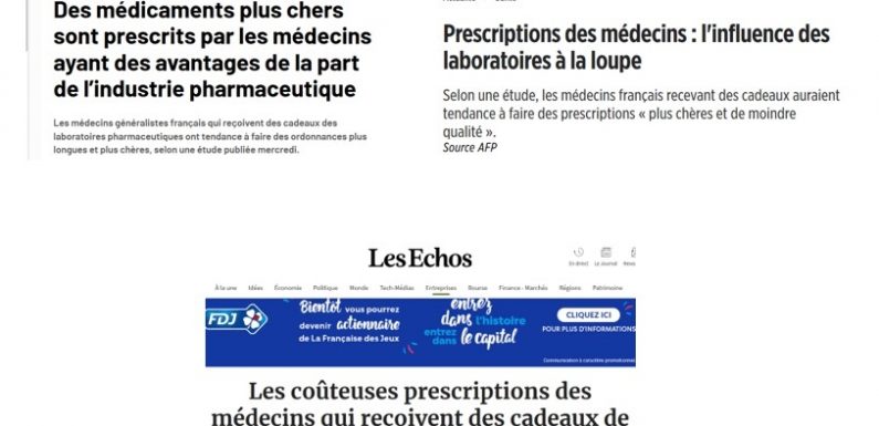 Cadeaux des laboratoires aux médecins : l’air de la calomnie !