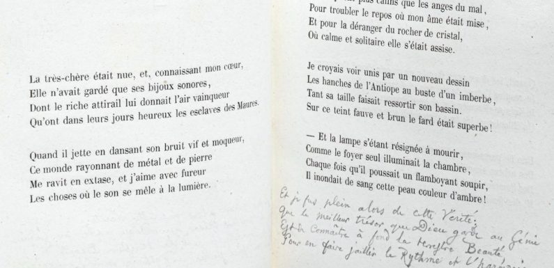 Les Fleurs du Mal : une strophe inédite de Baudelaire découverte