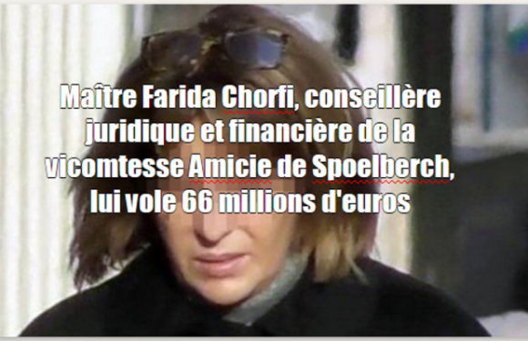 Suisse : peine de prison pour l’avocate belge Farida Chorfi qui a détourné 66 millions d’euros en arnaquant une riche famille