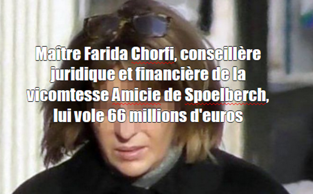 Suisse : peine de prison pour l’avocate belge Farida Chorfi qui a détourné 66 millions d’euros en arnaquant une riche famille