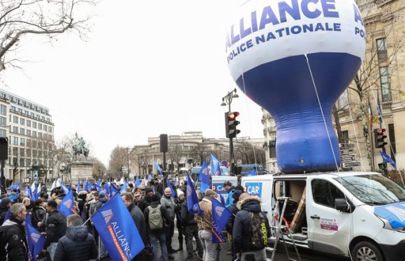 «Le policier risque sa vie 24/24h» : les syndicats de police mobilisés pour leurs retraites à Paris