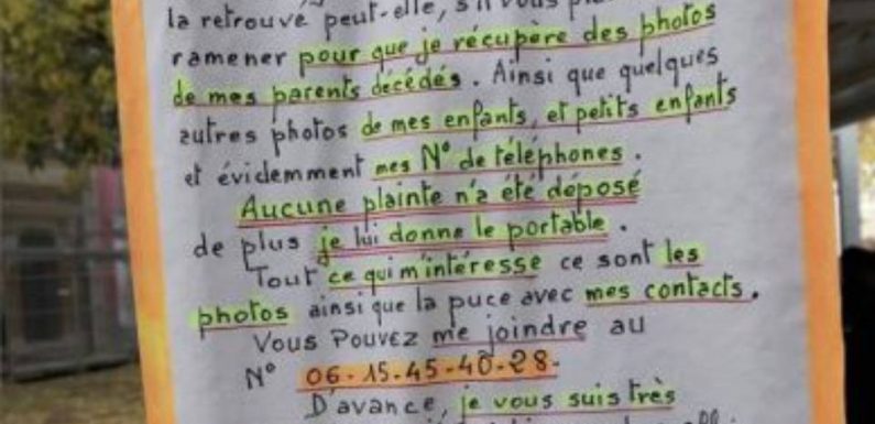 Marseille : Un retraité placarde des affiches pour retrouver son portable perdu, Twitter s’en mêle