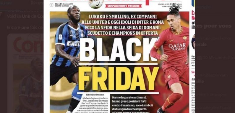 Italie : « Black Friday » avec Lukaku et Smalling en photo… La une du Corriere fait scandale