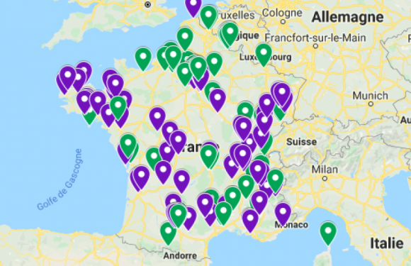 La carte de France des communes mobilisées contre les pesticides