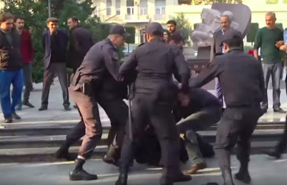 How does Facebook explain the disappearance of police violence videos in Azerbaijan?